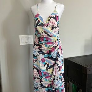 Tropical Summer Dress long ruffled